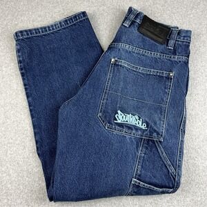 Vintage‎ Southpole Jeans Mens 32 Embroidered Carpenter Baggy Fit Jnco Style Y2K
